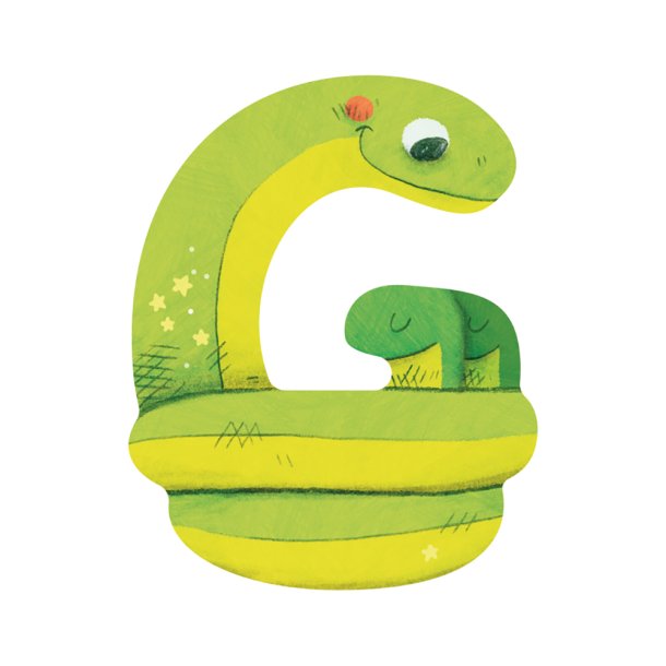 Moulin Roty - Tr&#230;bogstav G - Gr&#248;n