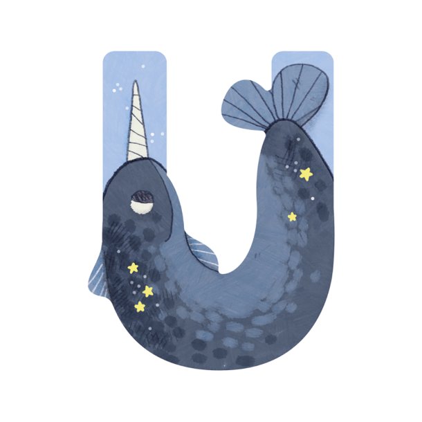 Moulin Roty - Tr&#230;bogstav U - Bl&#229;