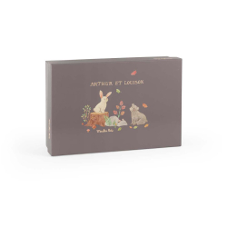 Moulin Roty - Display med 6 kaniner og 4 bj&#248;rne 22 cm - &#216;kotex - Arthur et Louison