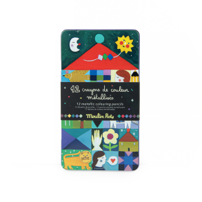 Moulin Roty - Farveblyanter 12 stk - Metallic - Les Comètes Filantes