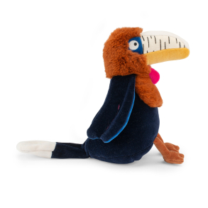 Moulin Roty - Tøjdyr med musikoptræk - Næsehornsfuglen Litchi 25 cm - La forêt Mawa