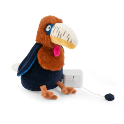 Moulin Roty - Tøjdyr med musikoptræk - Næsehornsfuglen Litchi 25 cm - La forêt Mawa