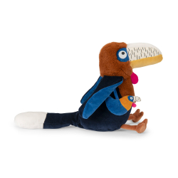 Moulin Roty - Aktivitetstøjdyr - Næsehornsfuglen Litchi 40 cm - La forêt Mawa