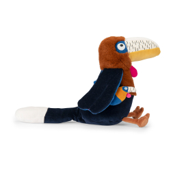 Moulin Roty - Aktivitetstøjdyr - Næsehornsfuglen Litchi 40 cm - La forêt Mawa