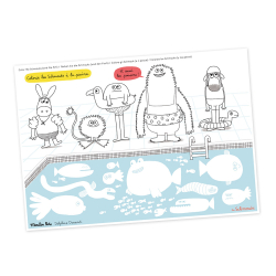 Moulin Roty - D&#230;kkeservietter til at farvel&#230;gge 40 stk - Les Schmouks