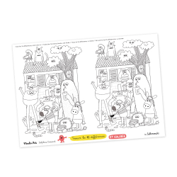 Moulin Roty - D&#230;kkeservietter til at farvel&#230;gge 40 stk - Les Schmouks