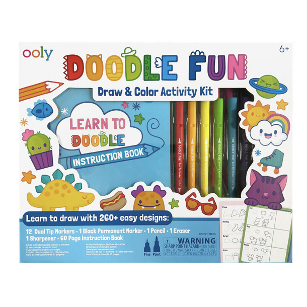 OOLY - Tegn og farv aktivitetssæt - Lær at doodle