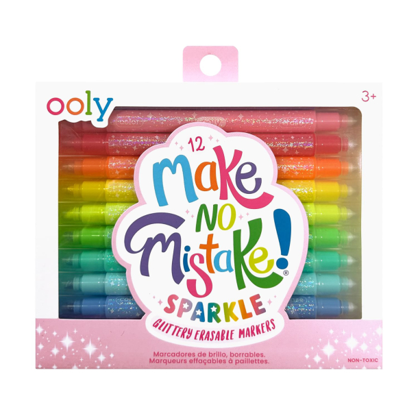 Markers 12 pcs - Erasable - Make No Mistake Sparkle