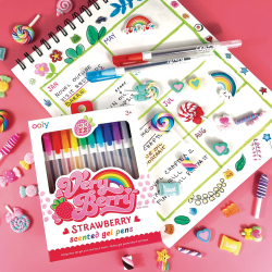 OOLY - Gelpen med duft 12 stk - Very Berry Strawberry