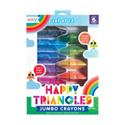 OOLY - Jumbo farvekridt 12 stk - Happy Triangles
