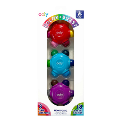 OOLY - Farvekridt 3x6 farver - Easy Grip Colour Burst