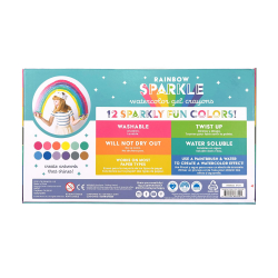 OOLY - Gel farvekridt 12 stk - Rainbow Sparkle Watercolor Metallic