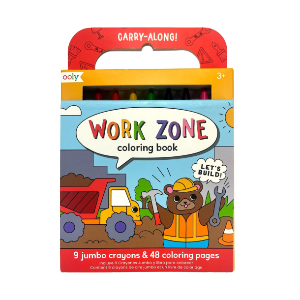 Crayons and Colouring Book - Work Zone - Carry Along