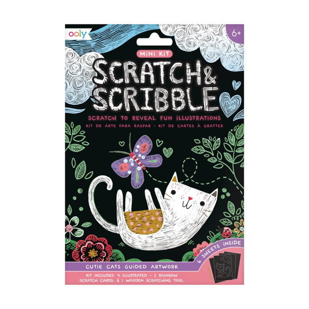 OOLY - Ridsekort - Cutie Cats - Mini Scratch &amp; Scribble