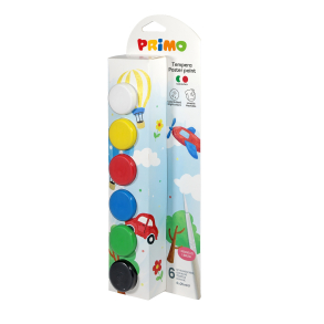 PRIMO - Plakatmaling 6 bøtter 25ml - Basic