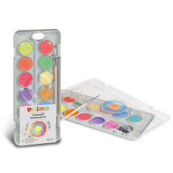 PRIMO - Vandfarve palette - 12 farver M Metallic Neon