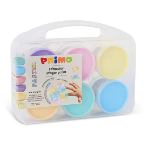 PRIMO - Fingermaling 6 bøtter - Pastel