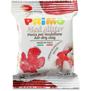 PRIMO - Selvhærdende ler 250g - Rød glimmer