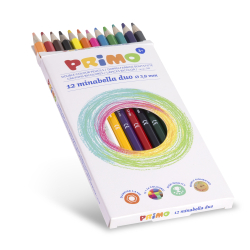 PRIMO - Farveblyanter 12 stk - Minabella - Dobbeltsidet