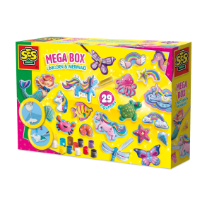 SES Creative - Støb & mal - Megasæt - Enhjørning og havfrue