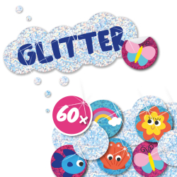 SES Creative - Min første - Klistermærker med glimmer