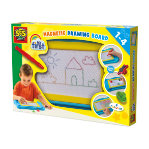 SES Creative - Mit første - Magnetisk tegnetavle med farver