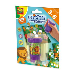 SES Creative - Stempel med klistermærker - Jungledyr