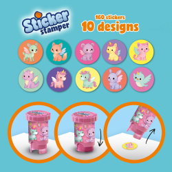 SES Creative - Stempel med klistermærker - Fantasidyr