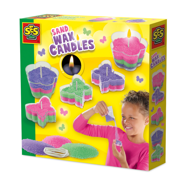 Sand Wax Candles - Flowers and Butterflies