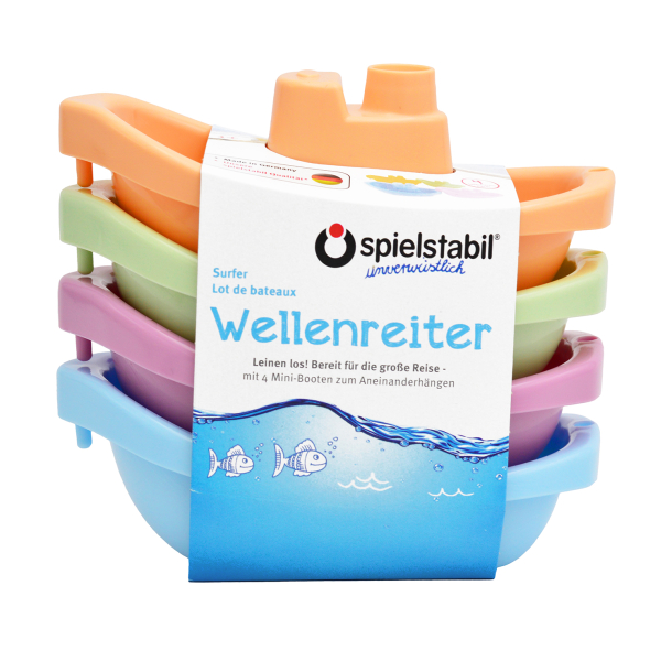 Spielstabil - Både 4 stk - Surfer pastel