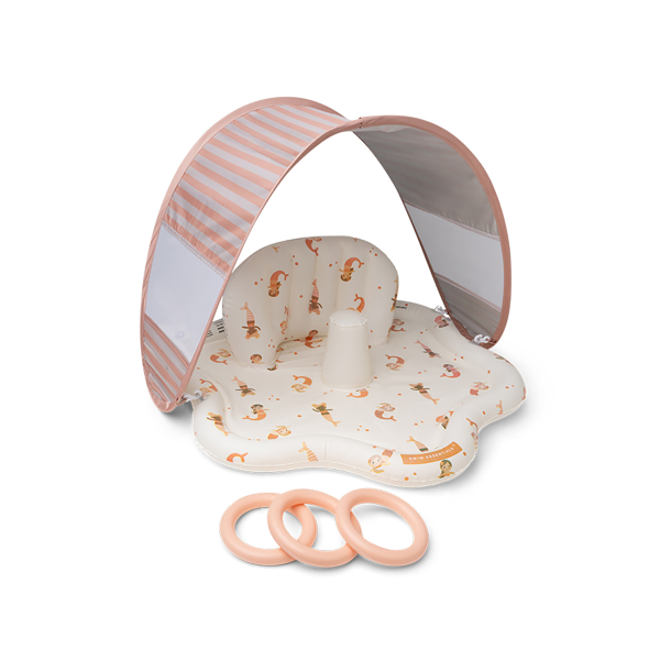 Swim Essentials - Baby plaskestol med skygge - Mermaid Bubbles