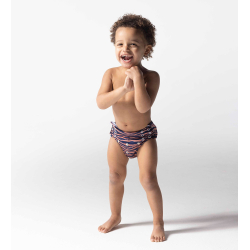 Swim Essentials - Justerbar svømmeble - Vibrant Stripes Orange Blue