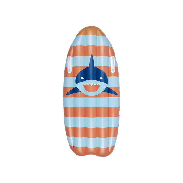 Swim Essentials - Bademadras 120 cm med håndtag - Tropic Shark Surfboard