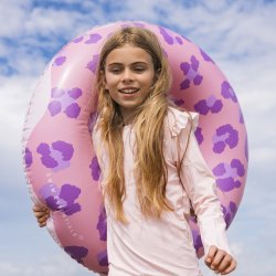 Swim Essentials - Langærmet UV T-shirt str. 98-104 - Blackberry