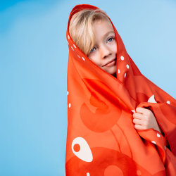 Swim Essentials - Strandhåndklæde 135 cm - Oh Crab Red