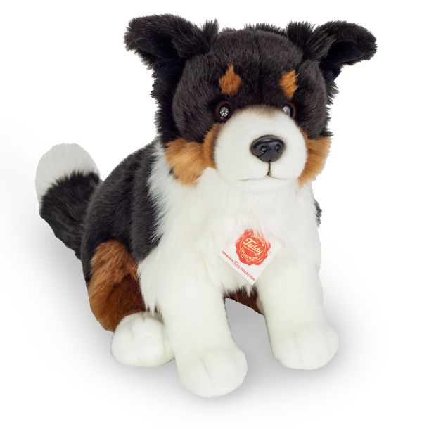 Sitting Border Collie tri-colour 30 cm