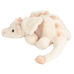 Teddy Hermann - Dragen Fluffy 32 cm - hvid-pink