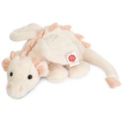 Teddy Hermann - Dragen Fluffy 32 cm - hvid-pink