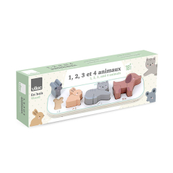 Vilac - Puslespil 10 brk - Fire dyr