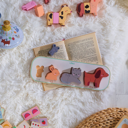 Vilac - Puslespil 10 brk - Fire dyr