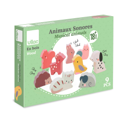 Vilac - Trædyr med lyd 9 stk