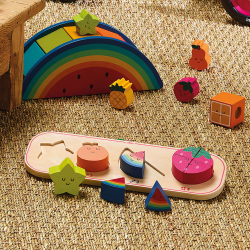 Vilac - Puslespil 10 brk - Fire frugter