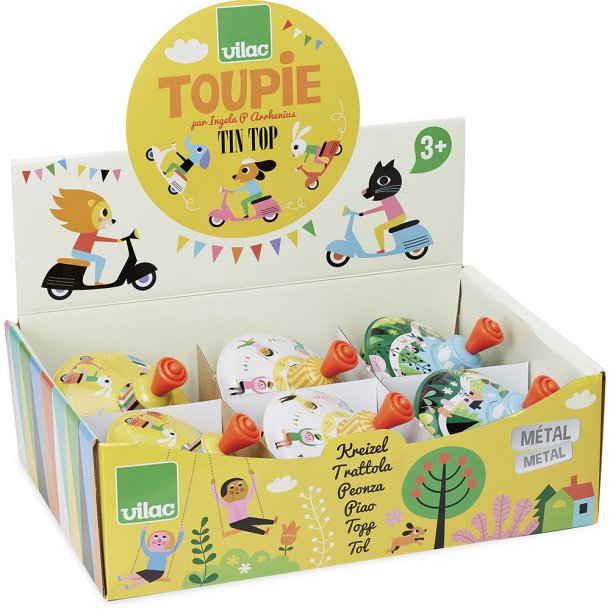 Vilac - Snurretop i metal af Ingela P. Arrhenius - 6 assorterede