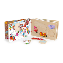 Vilac - Puslespilbog 52 brk - De 4 årstider