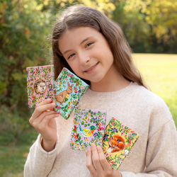 eeBoo - Lille dagbog med lås - Skovens dyr assorterede