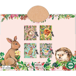 eeBoo - Lille dagbog med lås - Skovens dyr assorterede