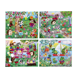 eeBoo - Puslespil 36 brk - Kæledyr - assorterede
