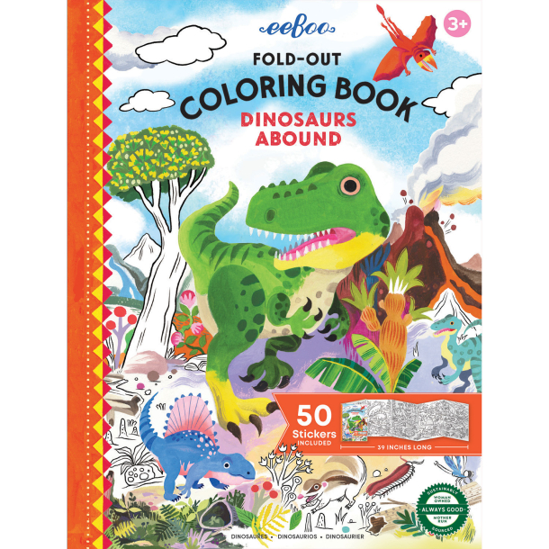 Fold-Out Colouring Book - Dinosaurs Abound