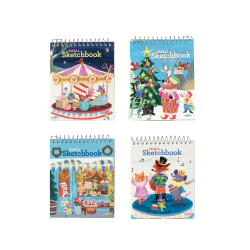 eeBoo - Skitseblok lille - Julebyen - assorterede