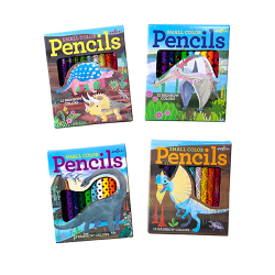 eeBoo - 12 Farveblyanter sm&#229; - Dinosaurer - 24 assorterede